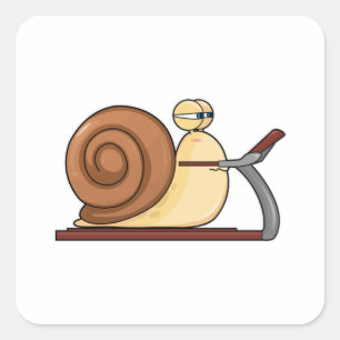 Pegatina Cuadrada Caracol en Treadmill