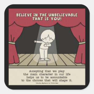 Pegatina Cuadrada Carácter principal