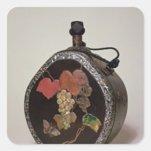 Pegatina Cuadrada Caramelo de buey con madre de perla