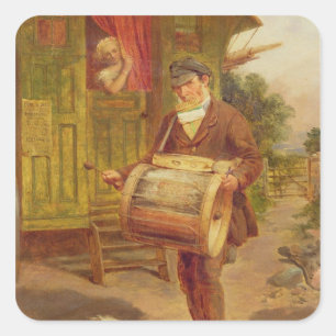 Pegatina Cuadrada Caravana gitana