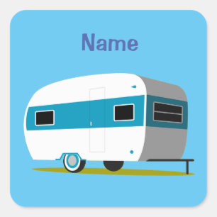 Pegatina Cuadrada Caravana RV Thunder_Cove