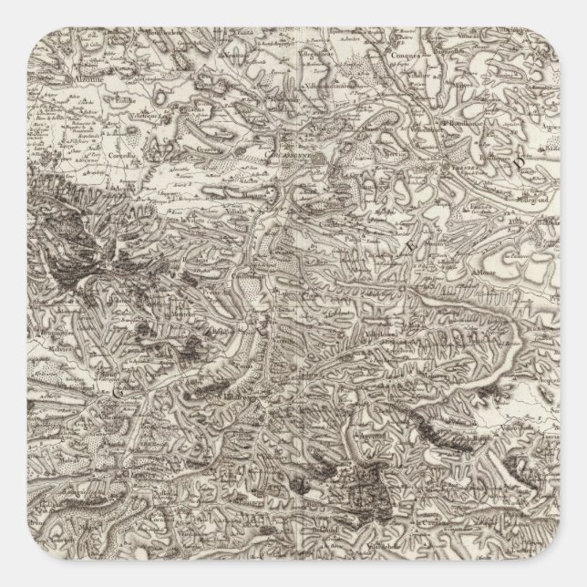 Pegatina Cuadrada Carcassonne (Anverso)