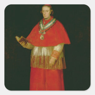 Pegatina Cuadrada Cardenal Don Luis de Bourbon c.1800