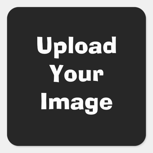 Pegatina Cuadrada Carga de fotos de personalizado- (Anverso)
