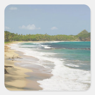 Pegatina Cuadrada Caribe, GRANADA, Costa Este, Bahía de Granada