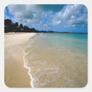 Pegatina Cuadrada Caribe, Islas de Sotavento, Antigua, Dickenson
