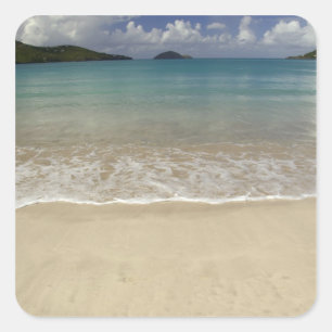 Pegatina Cuadrada Caribe, Islas Vírgenes de los Estados Unidos, St.T