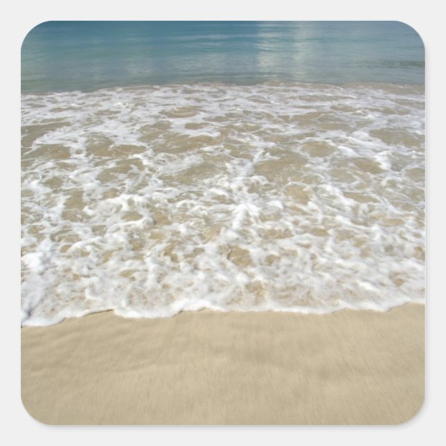 Pegatina Cuadrada Caribe, Islas Vírgenes Estadounidenses, St.Thomas, (Anverso)