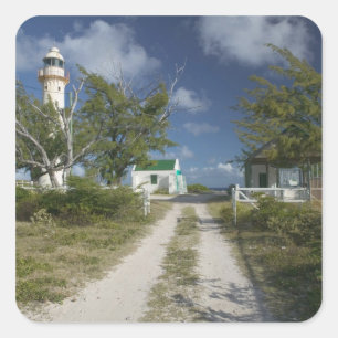 Pegatina Cuadrada Caribe, TURCOS y CAICOS, isla de Gran Turca, 3