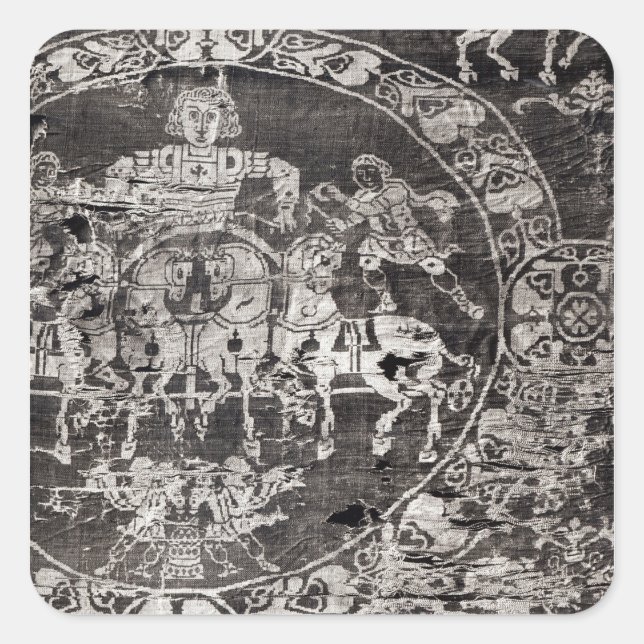 Pegatina Cuadrada Caricaturista (Anverso)