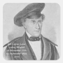 Pegatina Cuadrada Carl Jonas Love Ludvig Almqvist