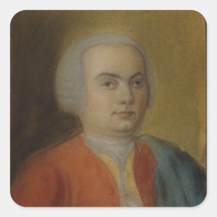 Pegatina Cuadrada Carl Philipp Emanuel Bach, c.1733