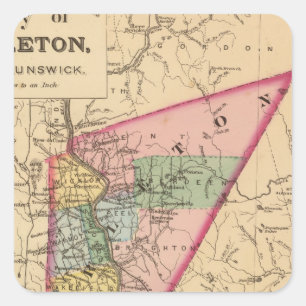 Pegatina Cuadrada Carleton Co., NB