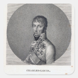 Pegatina Cuadrada Carlos de Austria