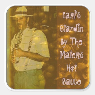 Pegatina Cuadrada Carls Defiende Los Asuntos