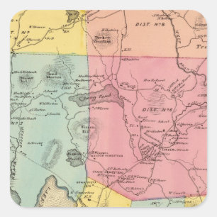 Pegatina Cuadrada Carmel, ciudad