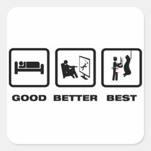 Pegatina Cuadrada Carnicero