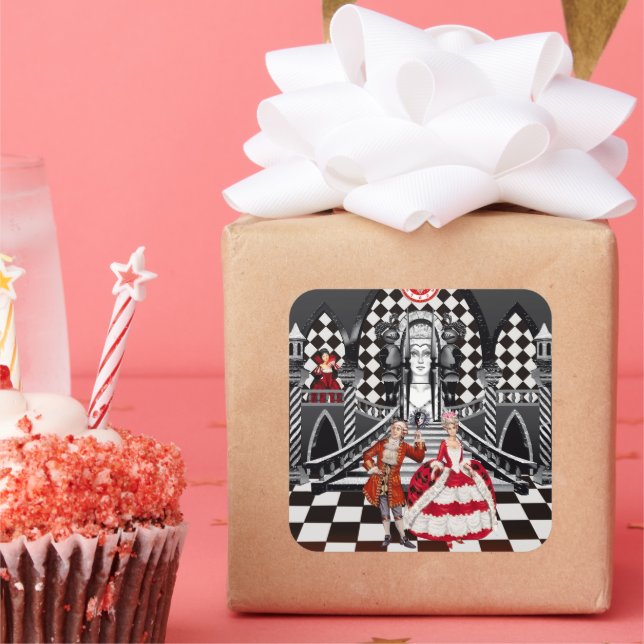 Pegatina Cuadrada Carnival in a Magical land (Fiesta)