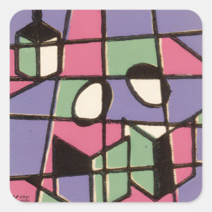 Pegatina Cuadrada Caroleros