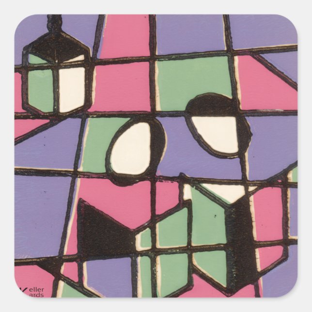 Pegatina Cuadrada Caroleros (Anverso)