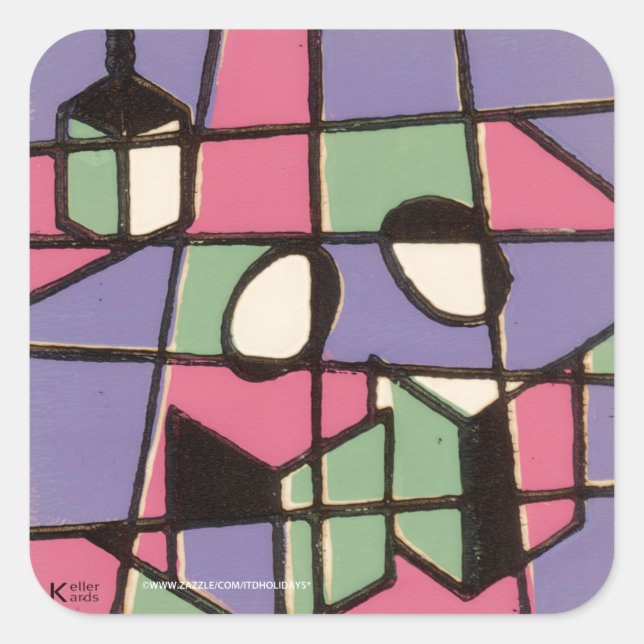 Pegatina Cuadrada Caroleros (Anverso)