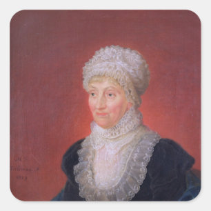 Pegatina Cuadrada Caroline Herschel , 1829