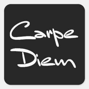 Pegatina Cuadrada CARPE DIEM Texto moderno de Guay