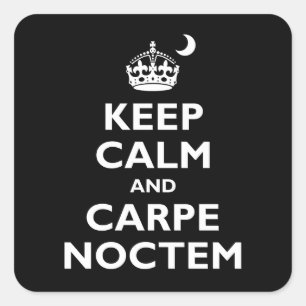 Pegatina Cuadrada ¡Carpe Noctem!