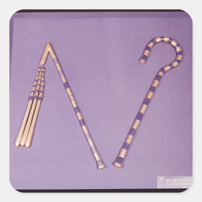 Pegatina Cuadrada Carrera y caracol, desde la tumba de Tutankhamun (Anverso)