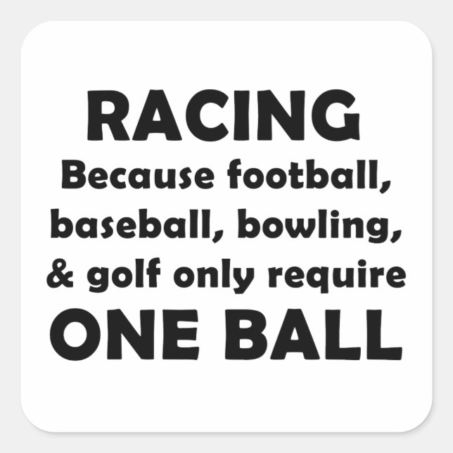 Pegatina Cuadrada Carreras (Anverso)