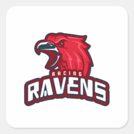 Pegatina Cuadrada Carreras Ravens
