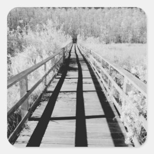 Pegatina Cuadrada Carretera del santuario de pantano Corktornillo, F