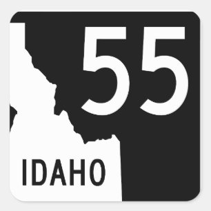 Pegatina Cuadrada Carretera Estatal de Idaho 55