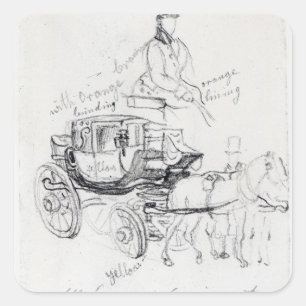 Pegatina Cuadrada Carrito de cirujano en St. Bartholomews