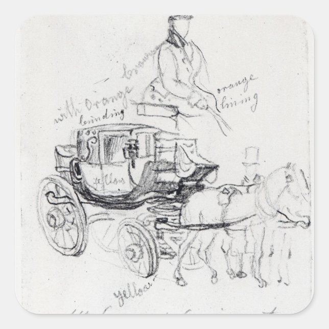 Pegatina Cuadrada Carrito de cirujano en St. Bartholomews (Anverso)