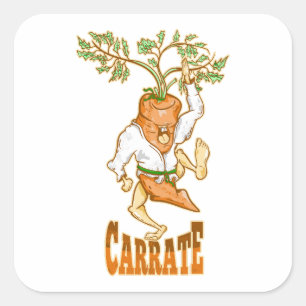 Pegatina Cuadrada Carrot Karate CARRATE