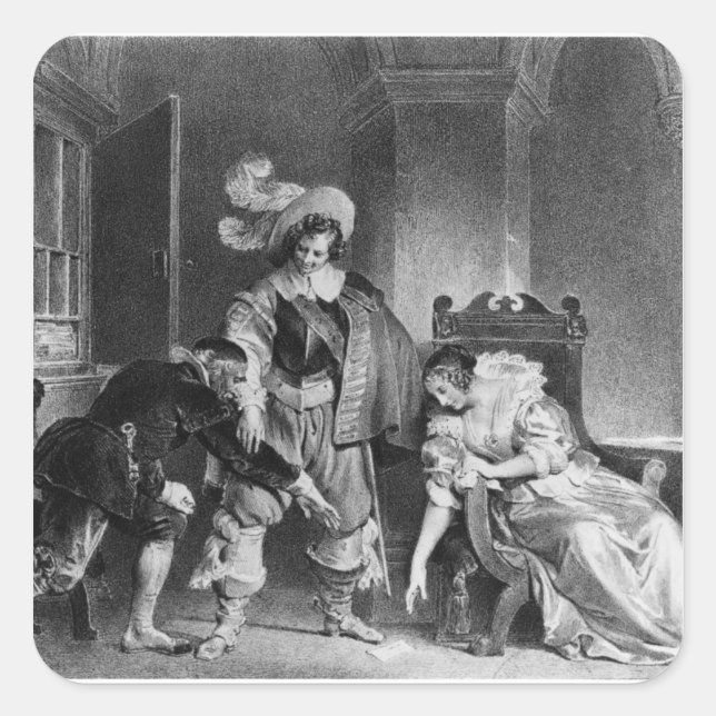 Pegatina Cuadrada Carta de Lindor (Anverso)