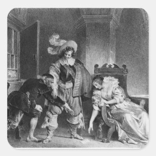 Pegatina Cuadrada Carta de Lindor