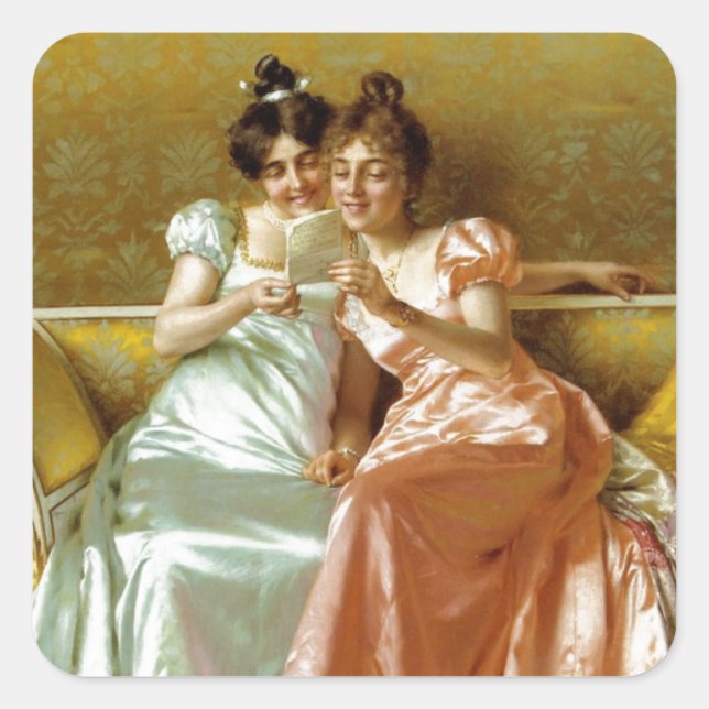 Pegatina Cuadrada Carta de Regencia (Anverso)