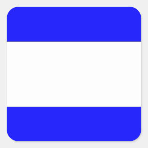 Pegatina Cuadrada Carta marítima internacional de bandera marítima n