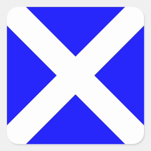 Pegatina Cuadrada Carta marítima internacional de bandera marítima n (Anverso)