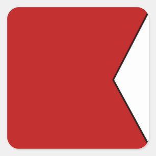 Pegatina Cuadrada Carta marítima internacional de bandera marítima n