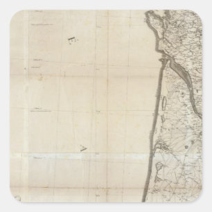 Pegatina Cuadrada Carte de la France SO