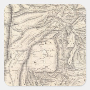 Pegatina Cuadrada Carte, provincias de Salta en Jujuy