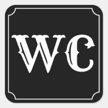 Cartel de baño de WC