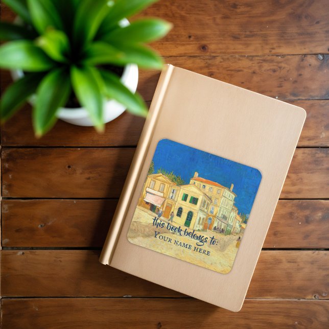 Pegatina Cuadrada Casa amarilla de Vincent Van Gogh (Subido por el creador)
