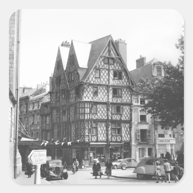 Pegatina Cuadrada Casa de Adam (Anverso)