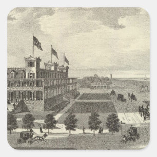 Pegatina Cuadrada Casa de Coleman, parque de Asbury, NJ