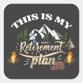 Pegatina Cuadrada Casa de Jubilación