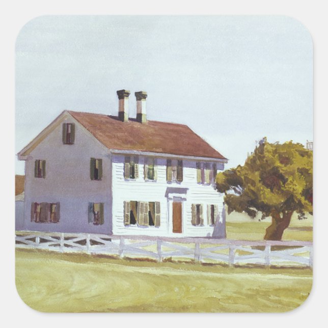 Pegatina Cuadrada Casa de los ricos (Anverso)